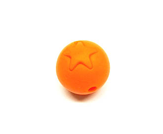 Silikonperle Sternperle 15mm 3Stk orange